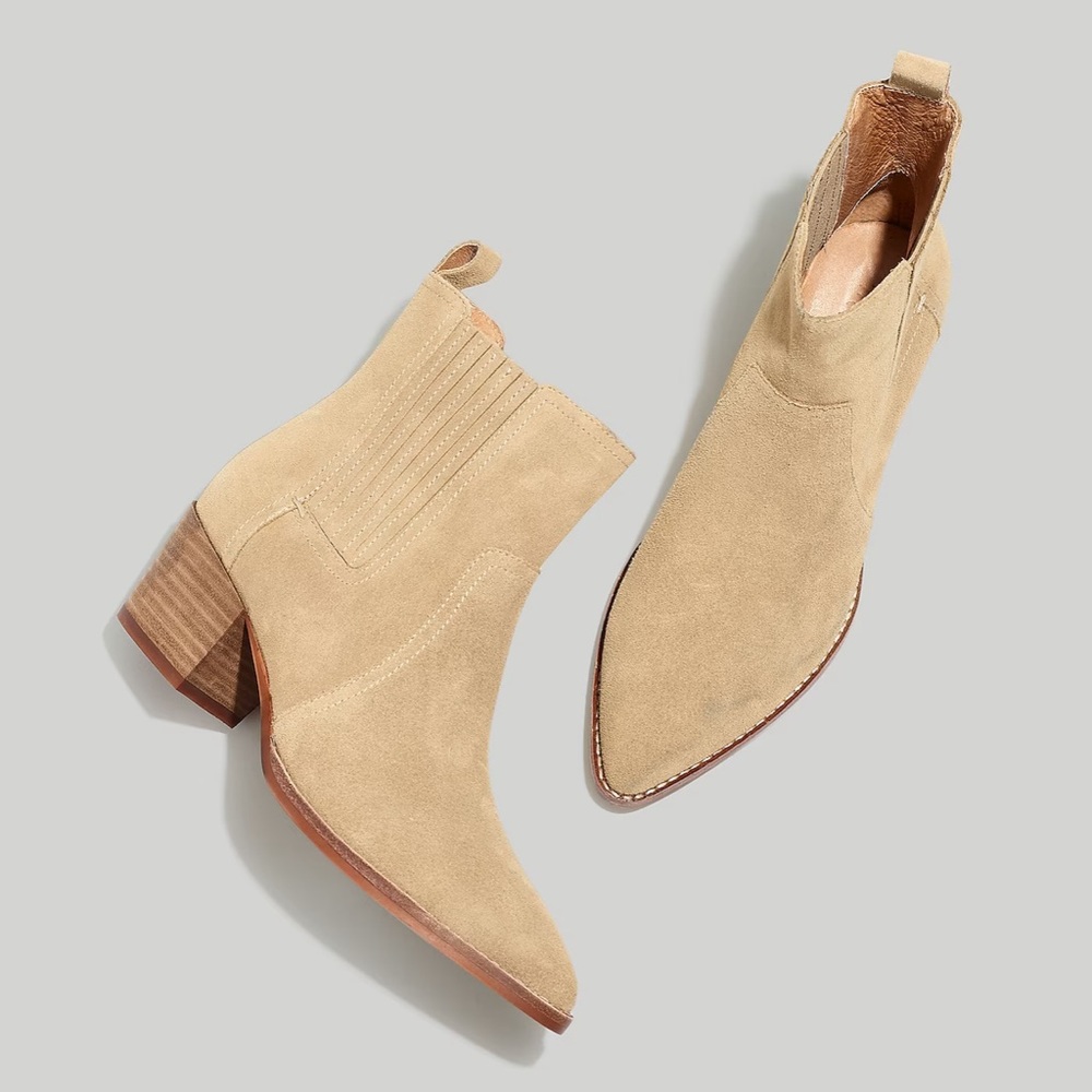 SH18 The Western Ankle Boot in Suede